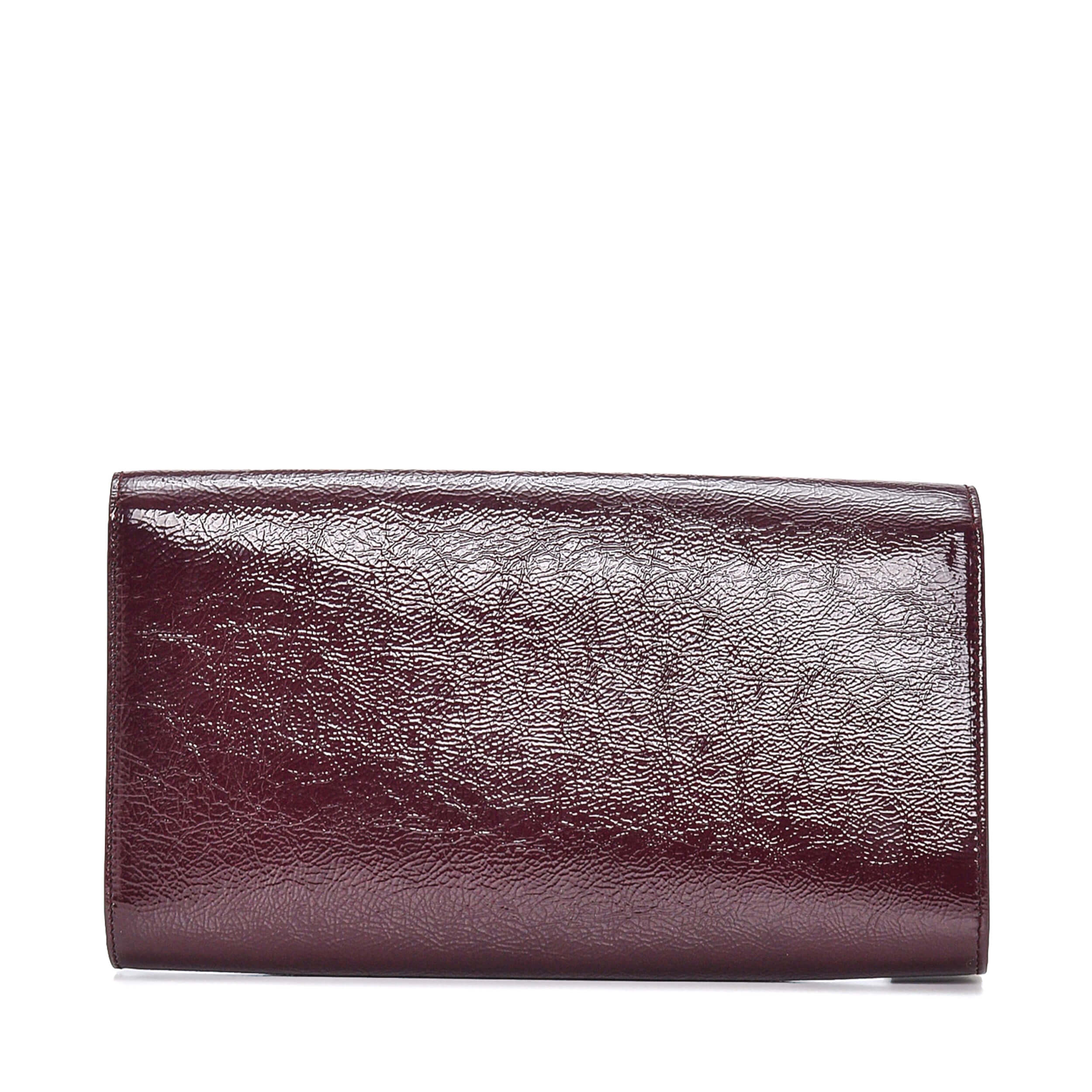 Yves Saint Laurent - Bordeaux Patent Leather  Belle De Jour Clutch